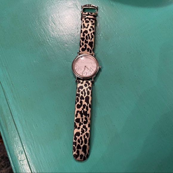 Betsey Johnson Leopard Band Watch - Picture 2 of 4